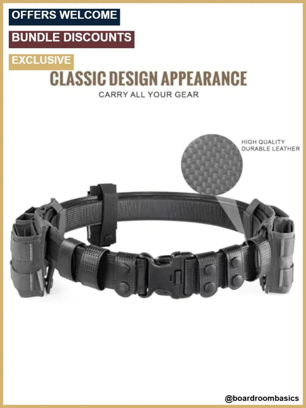 Premium Leather Duty Belt 2